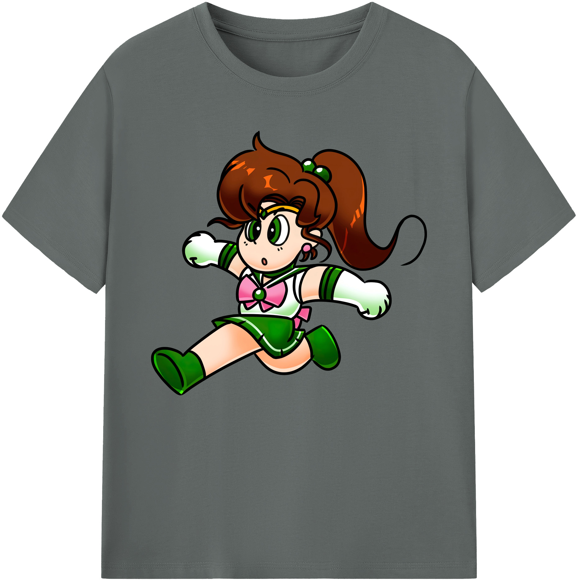 （画像用） 美少女戦士セーラームーン 木野 まこと きの まこと Sailor Moon Kino Makoto （セーラージュピター；Sailor Jupiter） 綿100％ メンズ半袖Tシャツ｜肌触りやわらか＆通気性